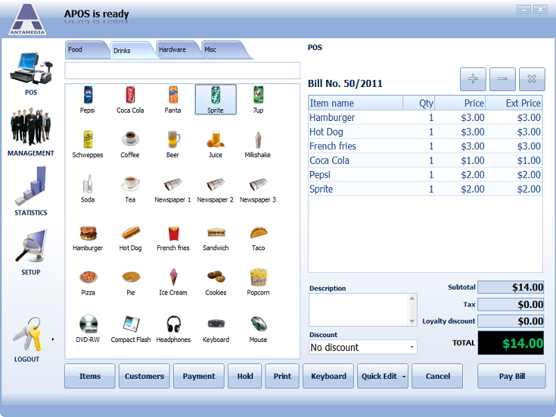 Advanced POS helps you bill your customers while keeping track of your inventory