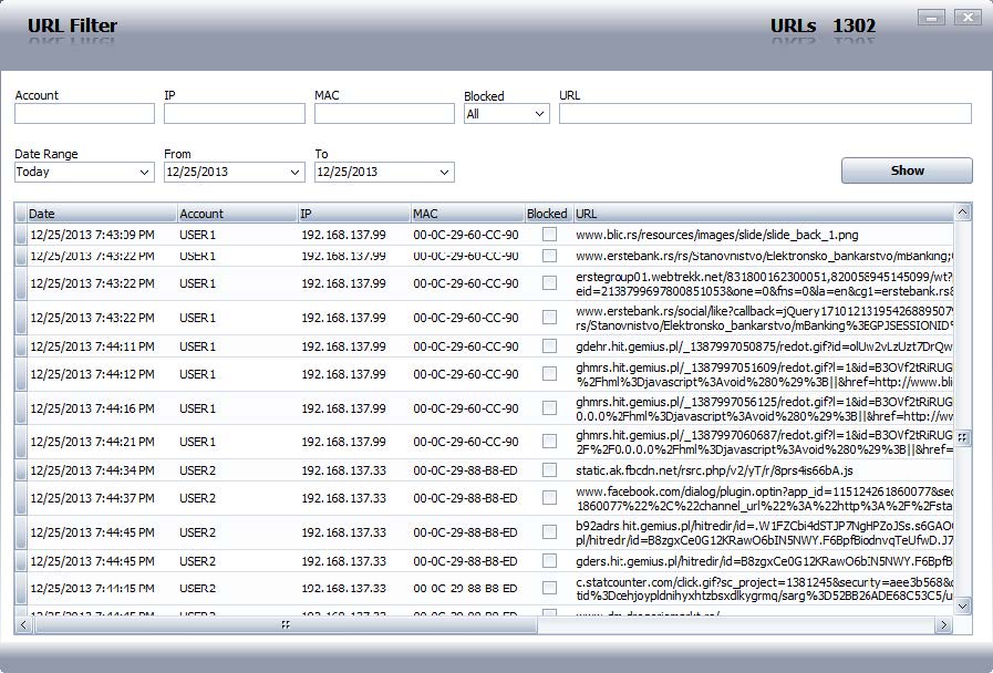 url_log HotSpot URL Log
